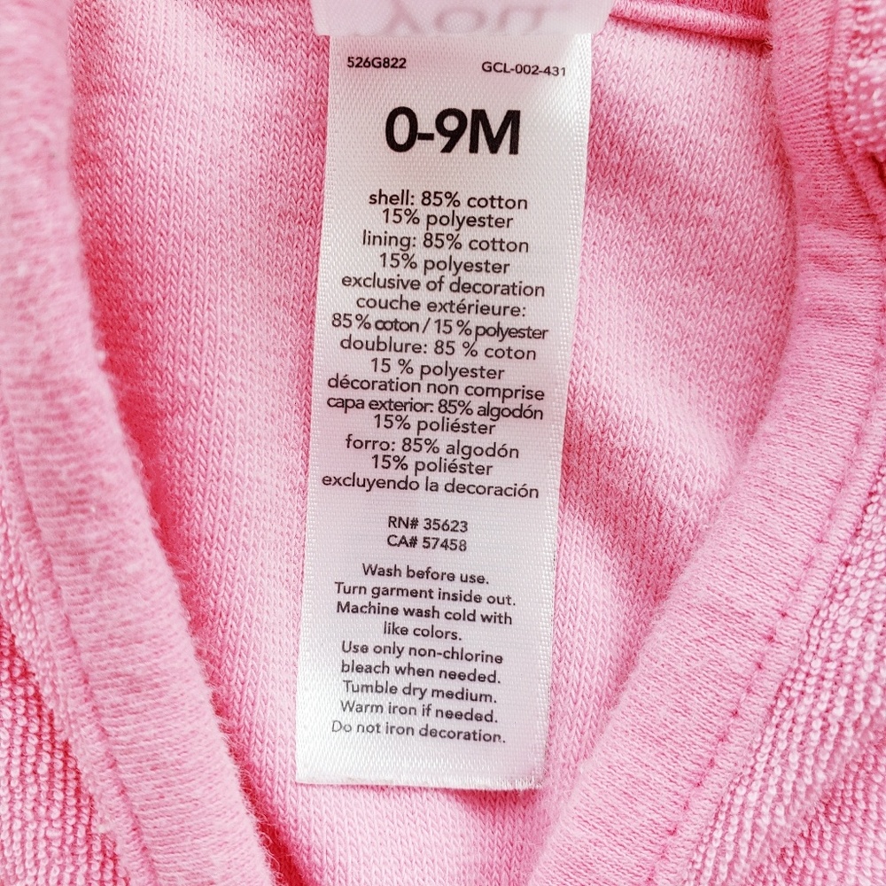 Carter's Baby Girl Pink Giraffe Bathrobe (NWOT) - Picture 6 of 8